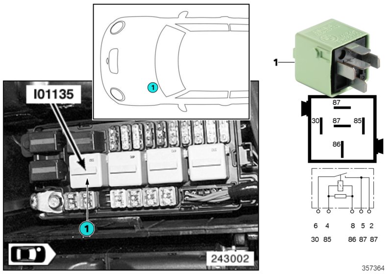 Relay, electric fan, stage 2 I01135