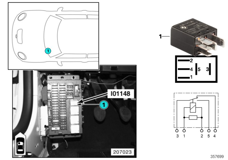 Relay, selector lever interlock I01148