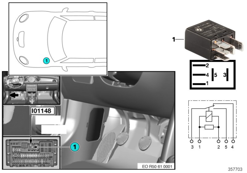 Relay, selector lever interlock I01148