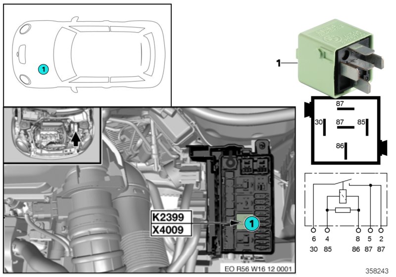 Relay, additive pump K2399