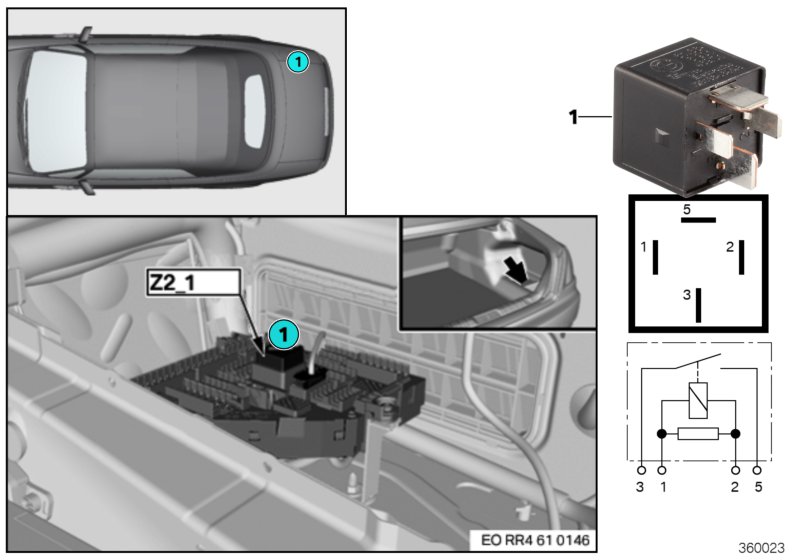 Relay, terminal 30B Z2_1