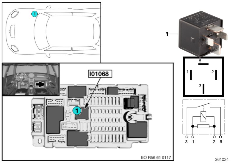 Relay, terminal 30G I01068