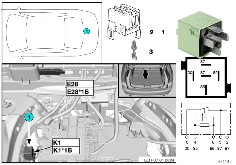 Compressor relay K1