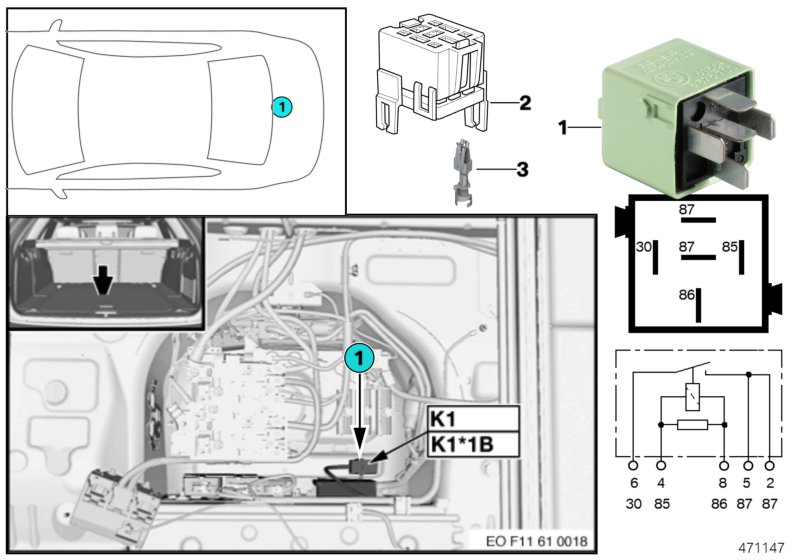 Compressor relay K1