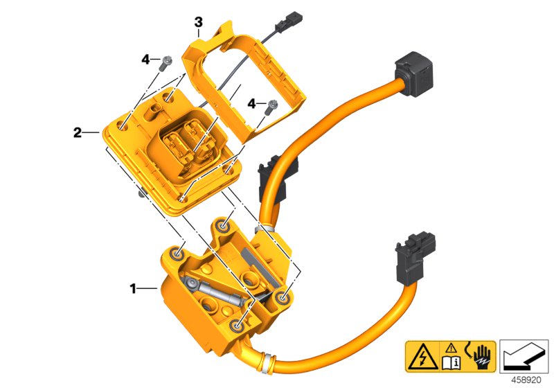 High-voltage distributor box