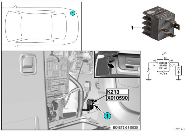 Relay, electr. vacuum pump K213