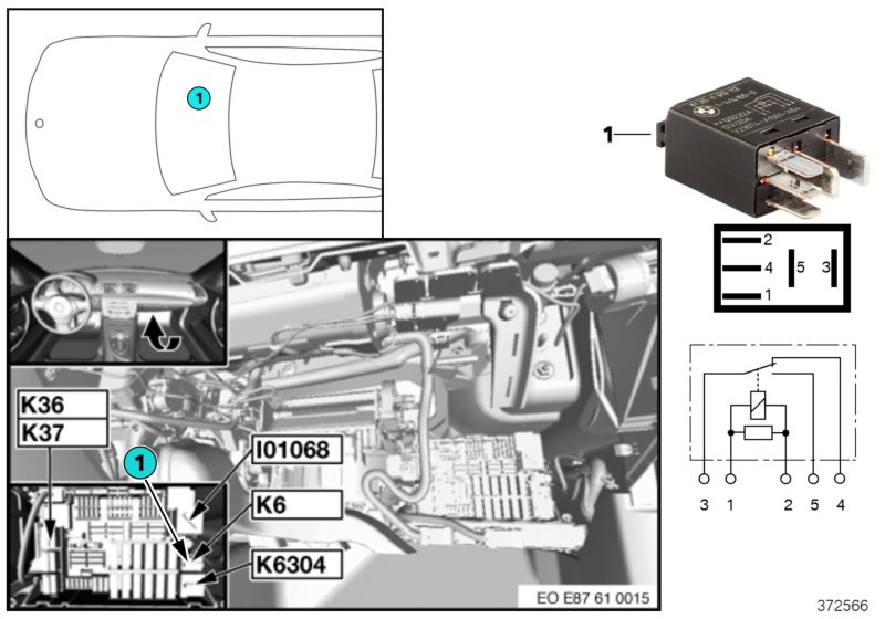 Relay, headlight cleaning system K6