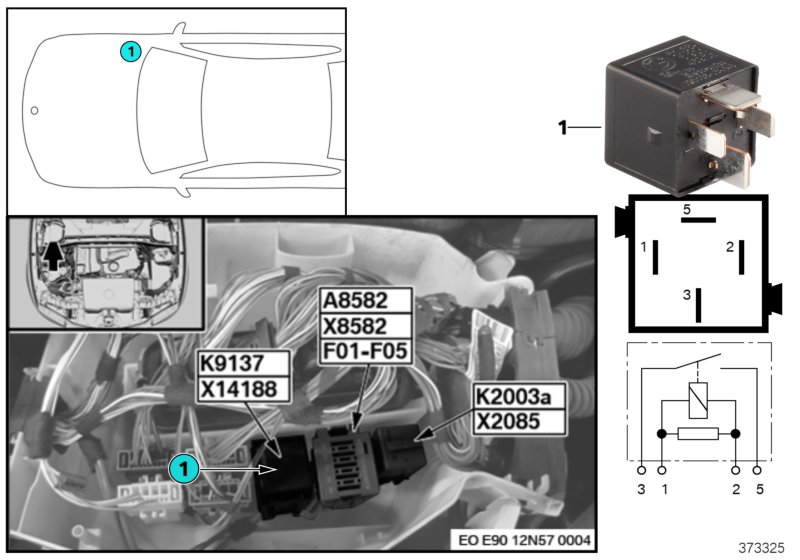 Relay, electric fan K9137