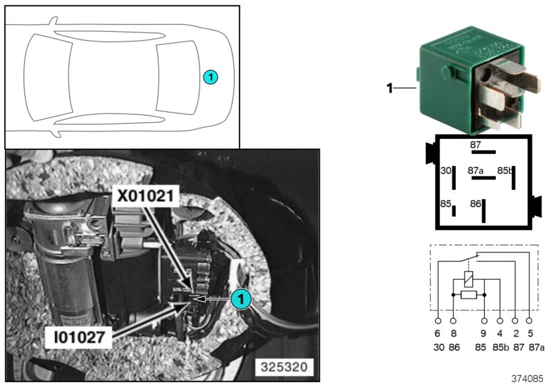 Relay, compressor pump I01027