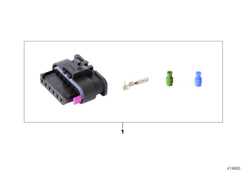Repair kit, socket housing, 6-pin