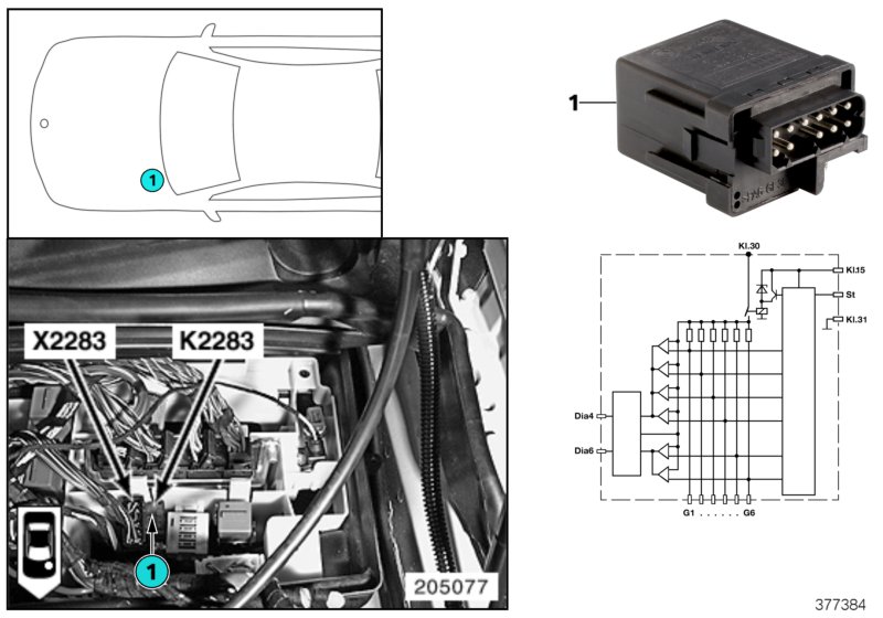 Relay, glow element K2283