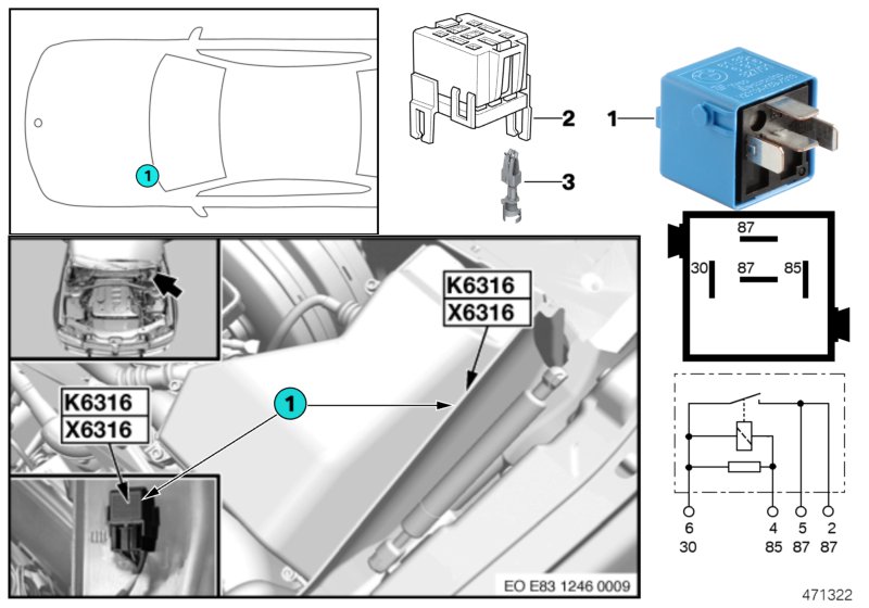 Relay, variable valve timing K6316