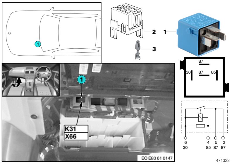 Relay, cigarette lighter, Australia K31