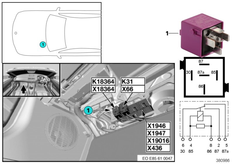Relay, soft top 2 K18364