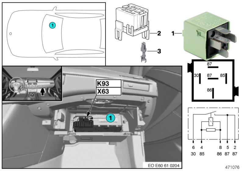 Relay, Electronic Damper Control K93