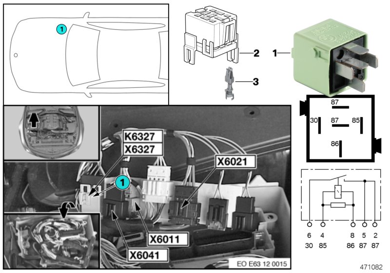 Relay, fuel injectors K6327