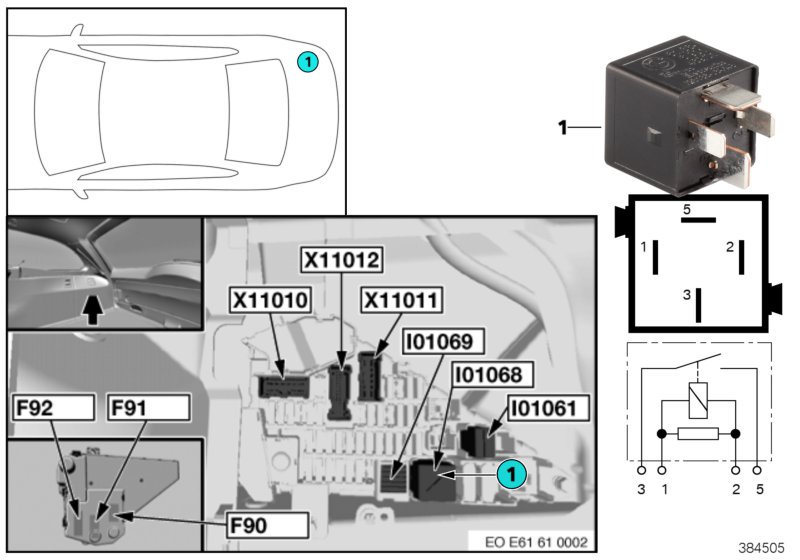 Relay, terminal 30G I01068