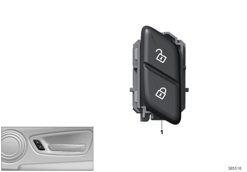 Central locking system switch