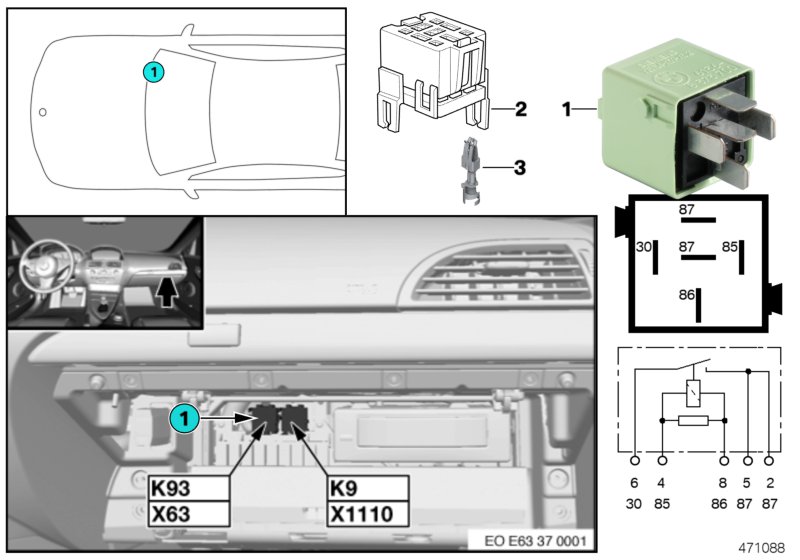 Relay, Electronic Damper Control K93