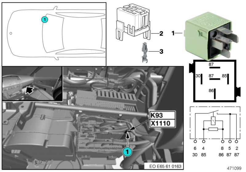Relay, Electronic Damper Control K93