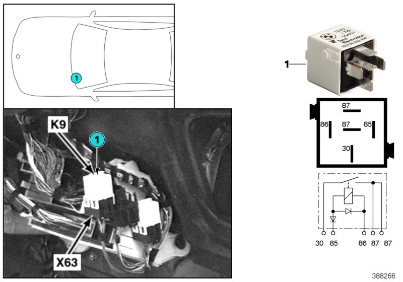 Relay, load-shedding terminal 15 K9