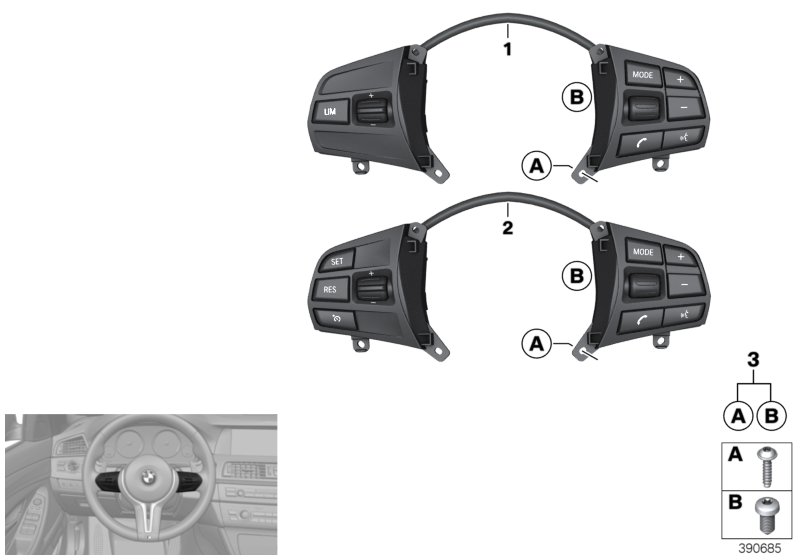 Switch,strng.wheel,multifunct. M-Sport