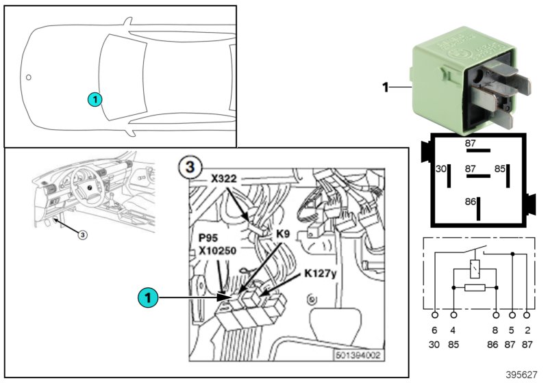 Relay, load-shedding terminal 15 K9