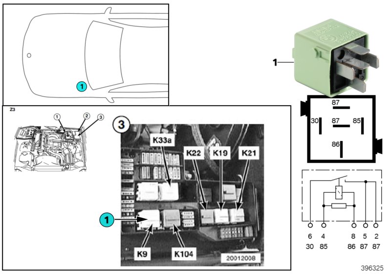Relay, load-shedding terminal 15 K9