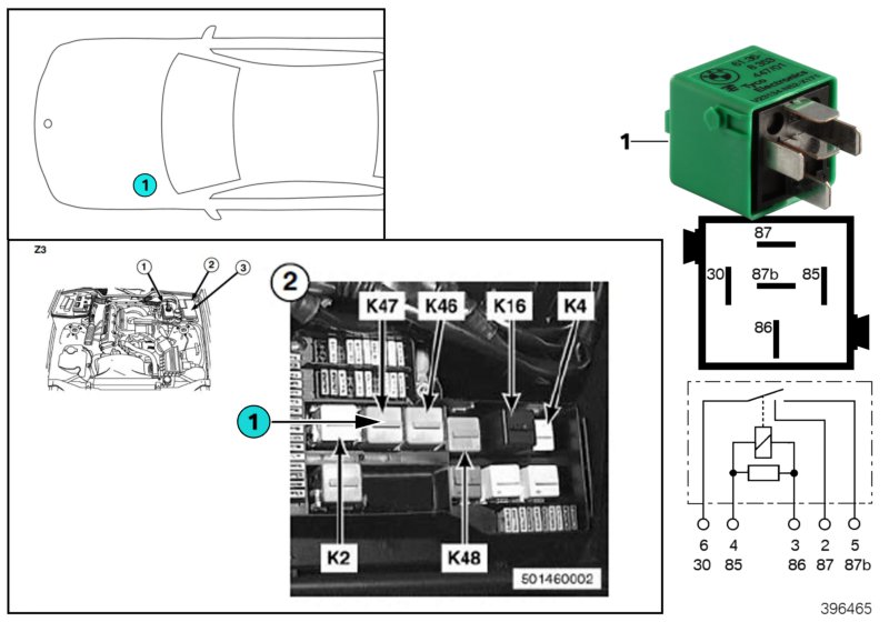 Relay, fog light K47