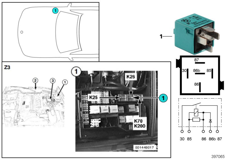 Relay, daytime driving lights K26