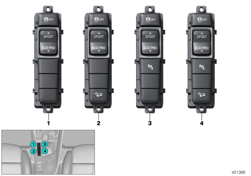 Operating unit, centre console