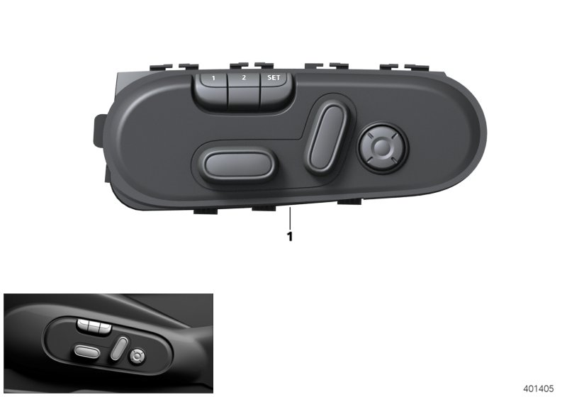 Switch, seat adjustment, memory, driver