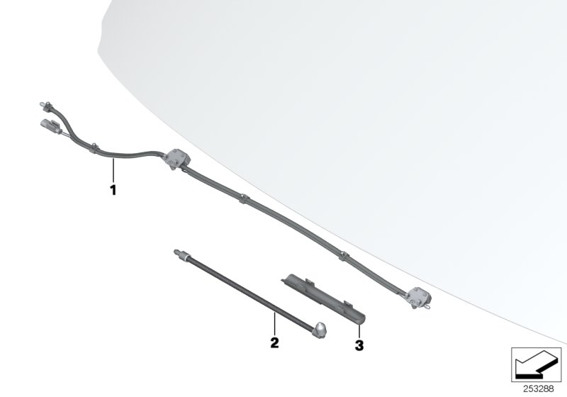 Single parts for windshield cleaning