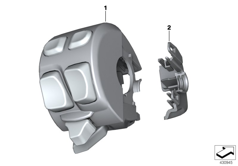 Multifunction switch, handlebars, left