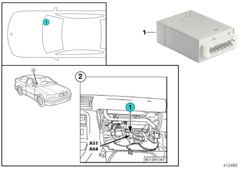 Relay, wash/wipe module A64