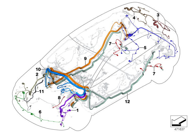 Repair cable main cable harness