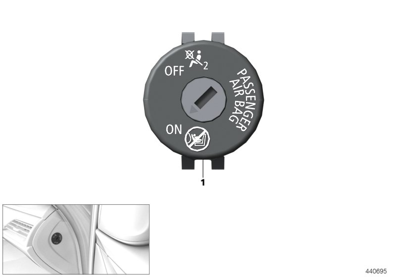 Switch front passenger airbag