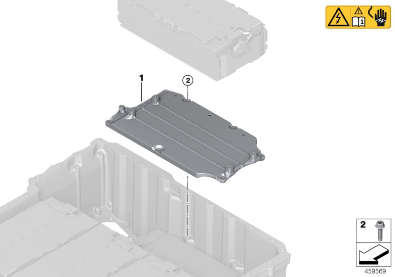 High-voltage accumulator, module bracing