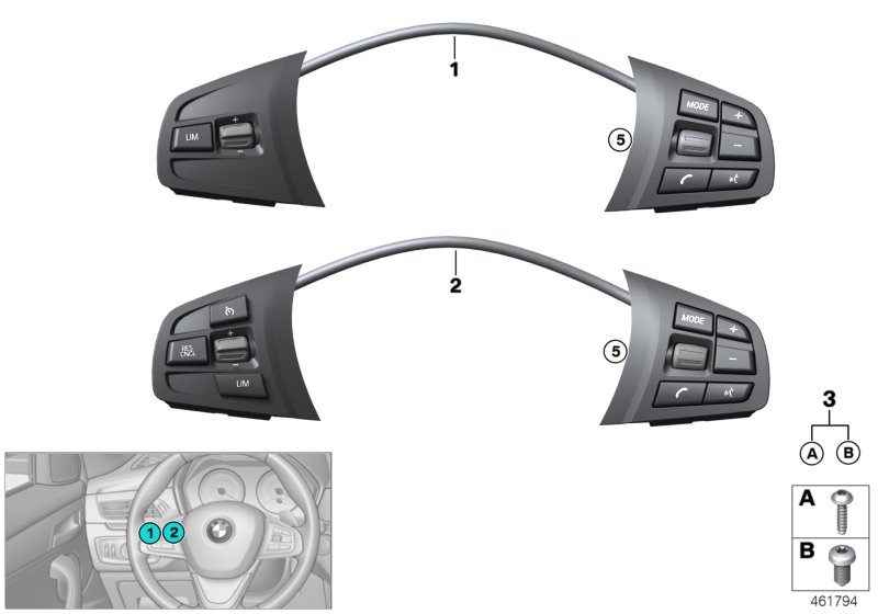 Steering wheel switch multifunction