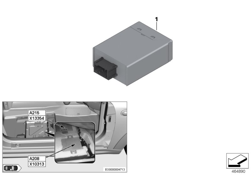 Control unit, mirror folding