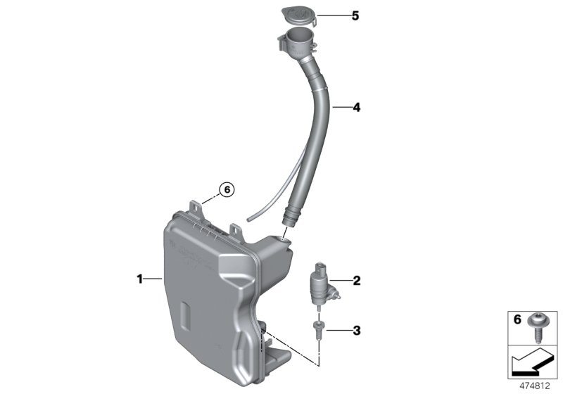 Windshield cleaning container