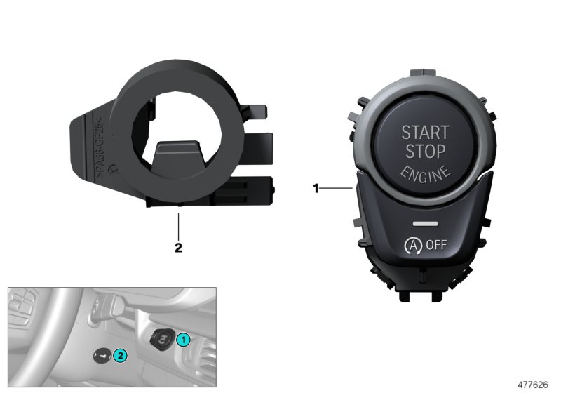 Switch, Start/Stop, and emerg.start coil