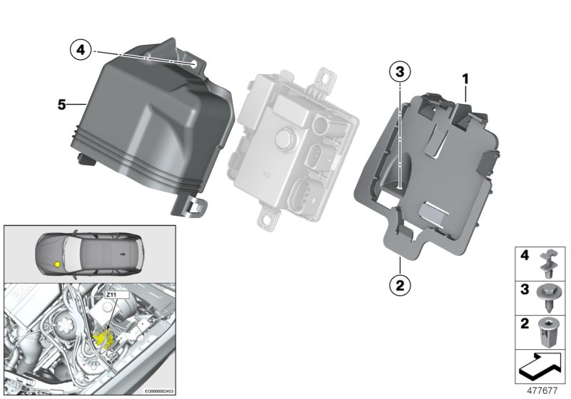 Supply module Z11 mounted parts