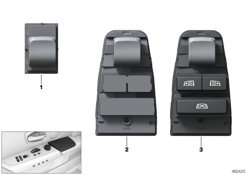 Switch,power window,fr.pass./rear comp.