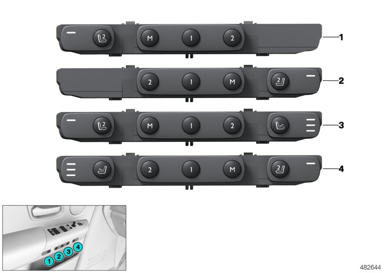 Seat functions driver's side