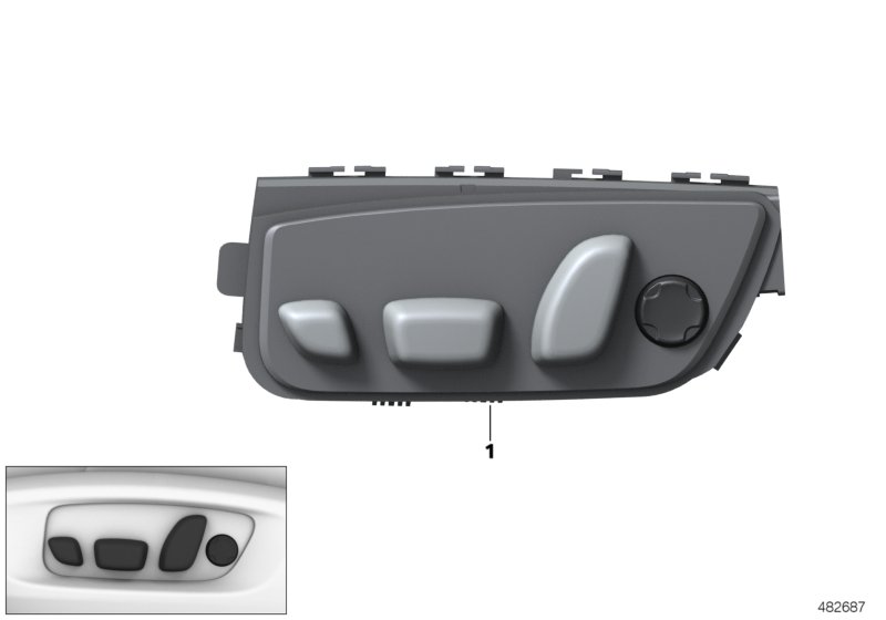 Switch, seat adjustment