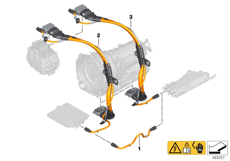 Vehicle wiring harness induct.charging