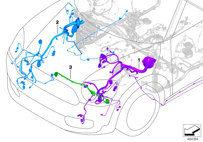 Rep.cable f.main wiring harness - front
