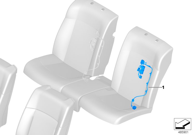 Wiring harness seat bench
