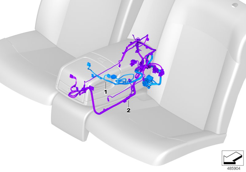 Wiring harness centre/rear console